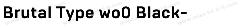 Brutal Type wo0 Black字体转换
